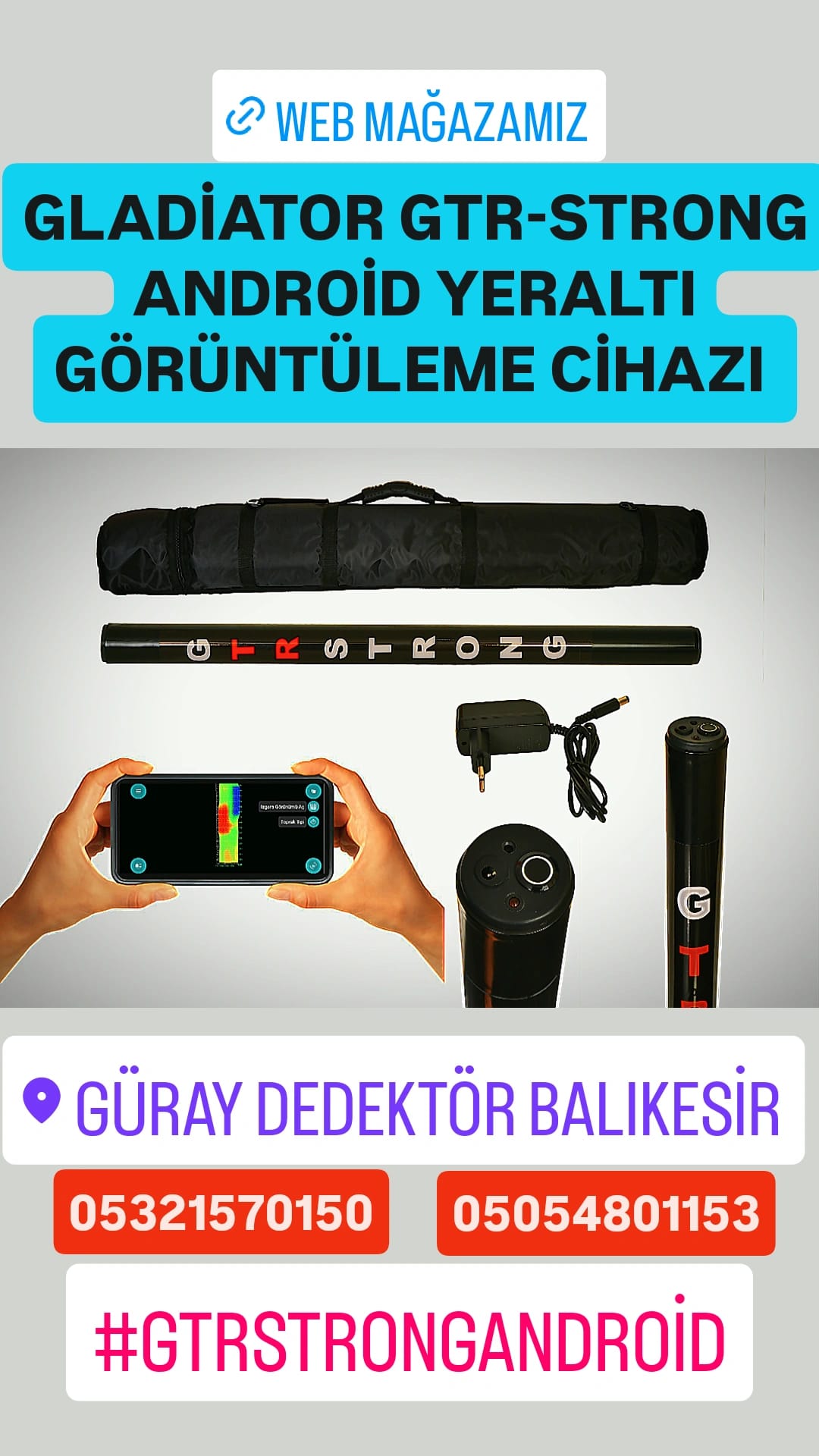 GLADIATOR GTR - STRONG ANDROİD YERALTI GÖRÜNTÜLEME CİHAZI